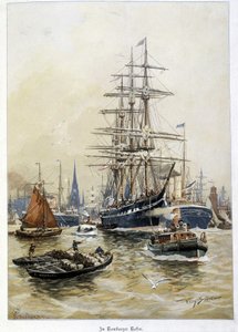 The Port of Hamburg in the 19th Century