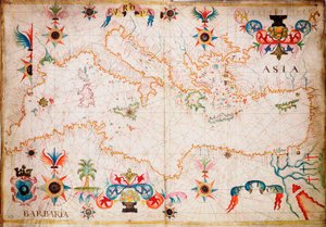 This Type of Early Vellum Sea Chart Originated in the Mediterranean in the 13th Century