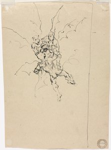 Three Demons Holding a Knight (verso)