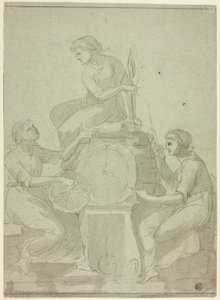 Three Fates (Design for Clock) by Unknown artist