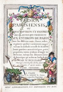Title Page of the 1st Volume, Flora Parisiensis or Descriptions and Figures of the Plants which Grow Around Paris