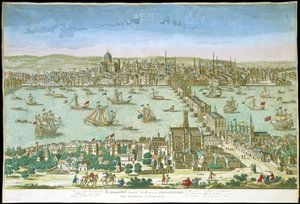 View of London at the Beginning of the 18th Century