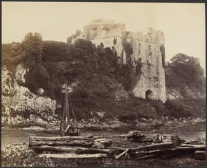 View of a Castle from across a River by Unknown artist