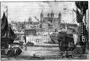 View of the Tower of London and the Thames