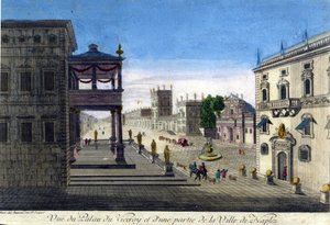 View of the Viceroi Palace and part of the city of Naples in 1760