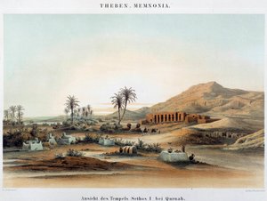 View of the Funeral Temple of Seti I by Unknown artist