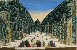 View of the royal garden of Portici near Naples in 1760