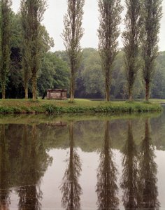 View of the tomb of the Swiss philosopher Jean Jacques Rousseau at Ermenonville
