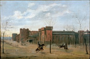 View Over Sforza Castle with Cavalry Training