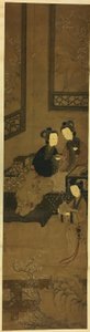 Winter: Women Enjoying Writing, Reading, and Plum Blossoms