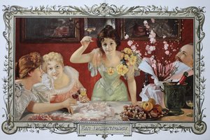 Women Drinking Cocktails Together at a Party by Unknown artist