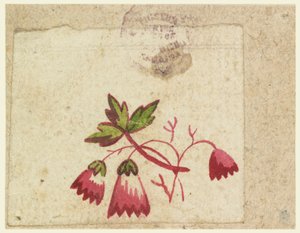 Woodblock Trial Proof for a Printed Textile by Unknown artist