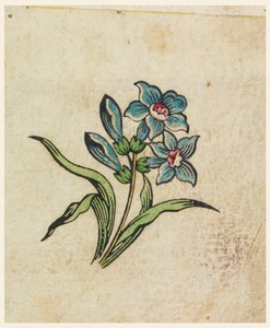 Woodblock Trial Proof for a Printed Textile by Unknown artist