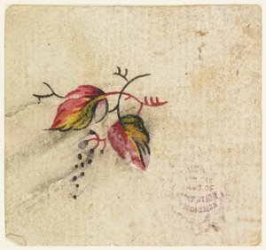 Woodblock Trial Proof for a Printed Textile by Unknown artist