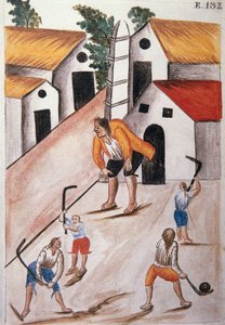 Young Indians Playing Ball, from the Book 
