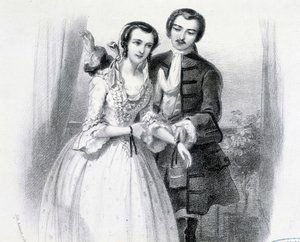 Young Man Courting a Young Woman, Early 19th Century