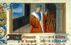 Zodiac Fish, fireplace - miniature, Middle Ages by Unknown artist