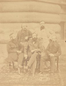 Group Portrait of Five Men, India