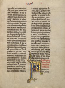 Initial F: Delivery of a Letter by Unknown artist/maker