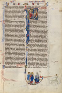 Initial P: Saint Paul Giving a Scroll to a Bishop by Unknown artist/maker