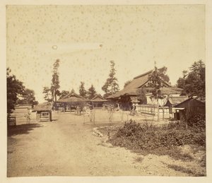 Interior View of an Unidentified Japanese Temple Complex