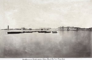 Boats in the Middle of the Sea with Part of the City of Alexandria in the Background, in Egypt by Unknown photographer