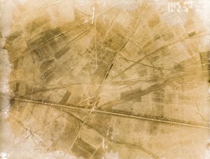 British aerial reconnaissance photographs recording the positions of trenches on the Western Front during the First World War