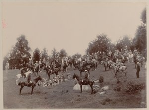 British and Indian riders at a meeting of the Ootacamund Hunt