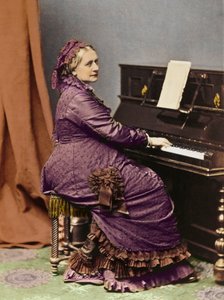 Clara Schumann (1819-1896), German pianist and composer, at the piano - Portrait of Clara Schumann, wife of Robert Schumann.