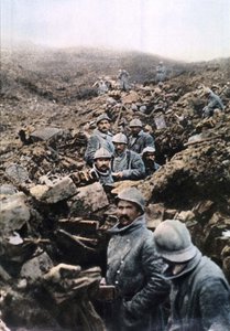 French soldiers in a trench