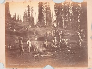 General McQueen and staff at breakfast, Black Mountain expedition