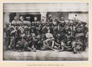 Group of Native Officers and men, 20th Punjab Infantry by Unknown photographer