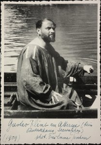 Gustav Klimt in the Rowboat by Unknown photographer
