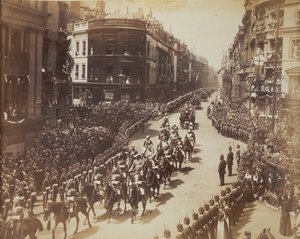 Indian cavalry parading during the Diamond Jubilee celebrations