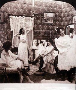 Interior of a brothel at the end of the 19th century by Unknown photographer