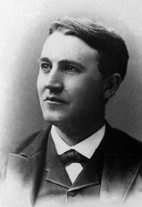 Portrait of Thomas Alva Edison, American businessman and inventor.