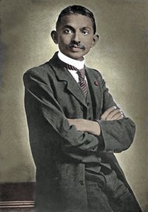 Portrait of Mohandas Karamchand Gandhi, Indian political and spiritual leader by Unknown photographer