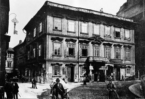 Prague, before 1897. The building where writer Franz Kafka was born