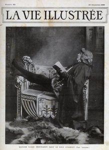 Sarah Bernhardt in the Role of Hamlet by Shakespeare - Cover of the Illustrated Life of 1899 by Unknown photographer