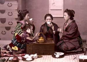 Tea at home, Japan, late 19th century - Foreign Missions Archive