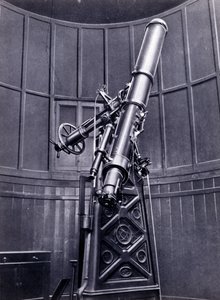 The Telescope of Giovanni Virginio Schiaparelli in Brera (Milan). He Observed Rectilinear Configurations on the Planet Mars, Calling Them the Martian Canals by Unknown photographer