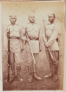 Three soldiers of the 4th Gurkha (Rifle) Regiment
