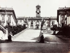 View of Campidoglio with the Palazzo Senatorio, Rome
