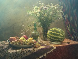 Harvest Table Still Life by UstinaGreen