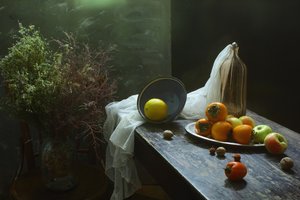 Rustic Fruit Still Life by UstinaGreen