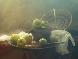 Rustic Quince Still Life by UstinaGreen