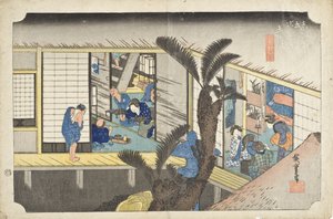Akasaka: Inn with Serving Maids by Utagawa Hiroshige