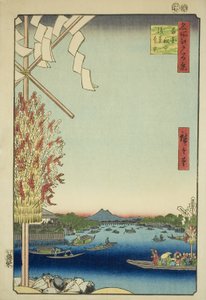 Asakusa River, Great Riverbank, Miyato River, from the series "One Hundred Famous Views of Edo"