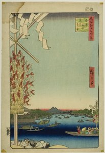 Asakusa River, Great Riverbank, Miyato River, from the series "One Hundred Famous Views of Edo"