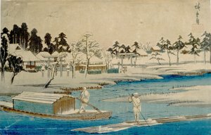 Clearing Snowfall at Masaki by Utagawa Hiroshige